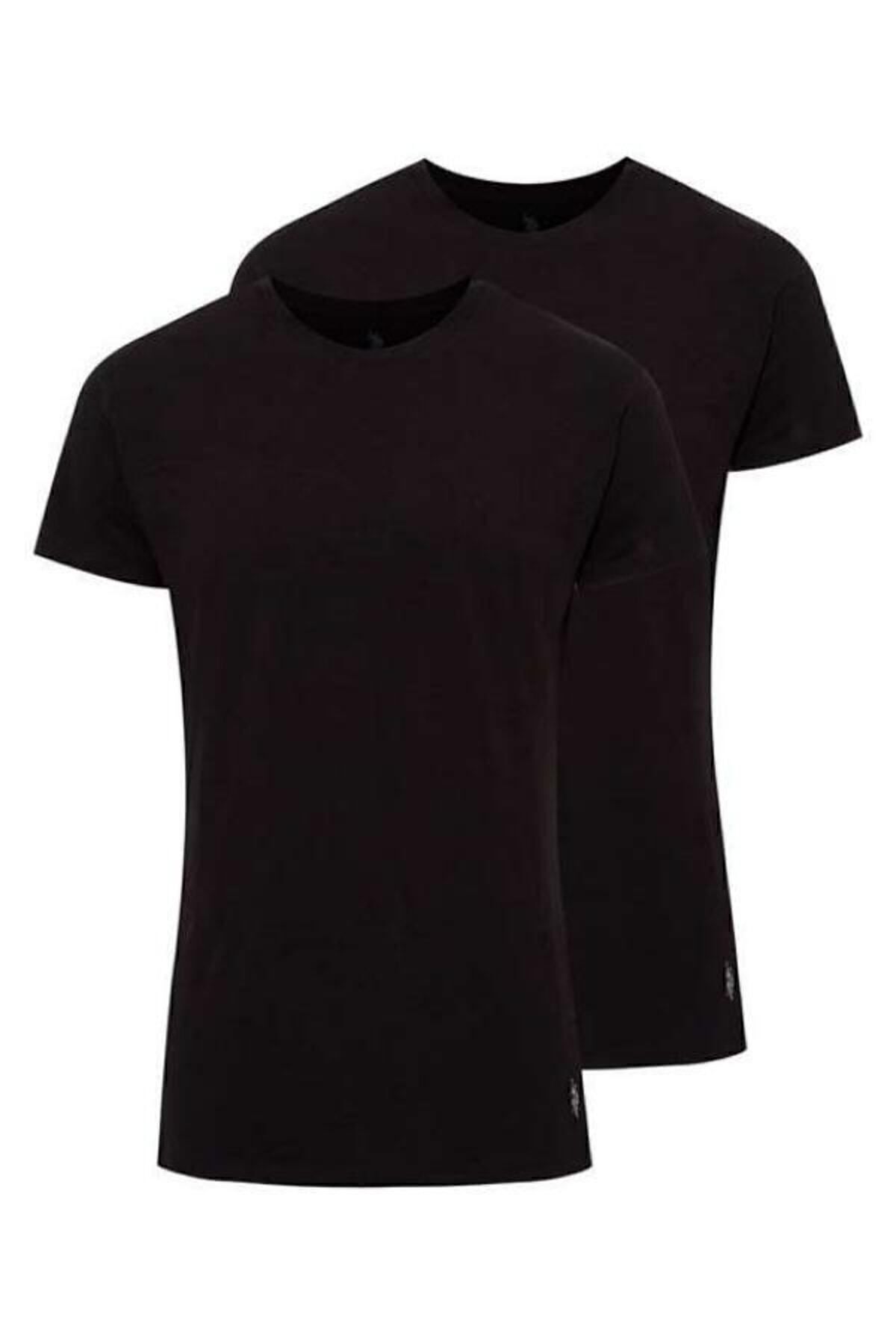 تی شرت مشکی مردانه سیاه تیشرت یقه گرد دو تکه نخی U.S. Polo Assn.