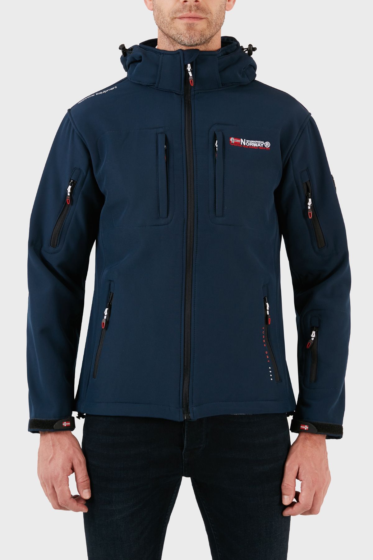 کت ضد باد Softshell Hooded Outdoor کت مردانه TUNAR Norway Geographical