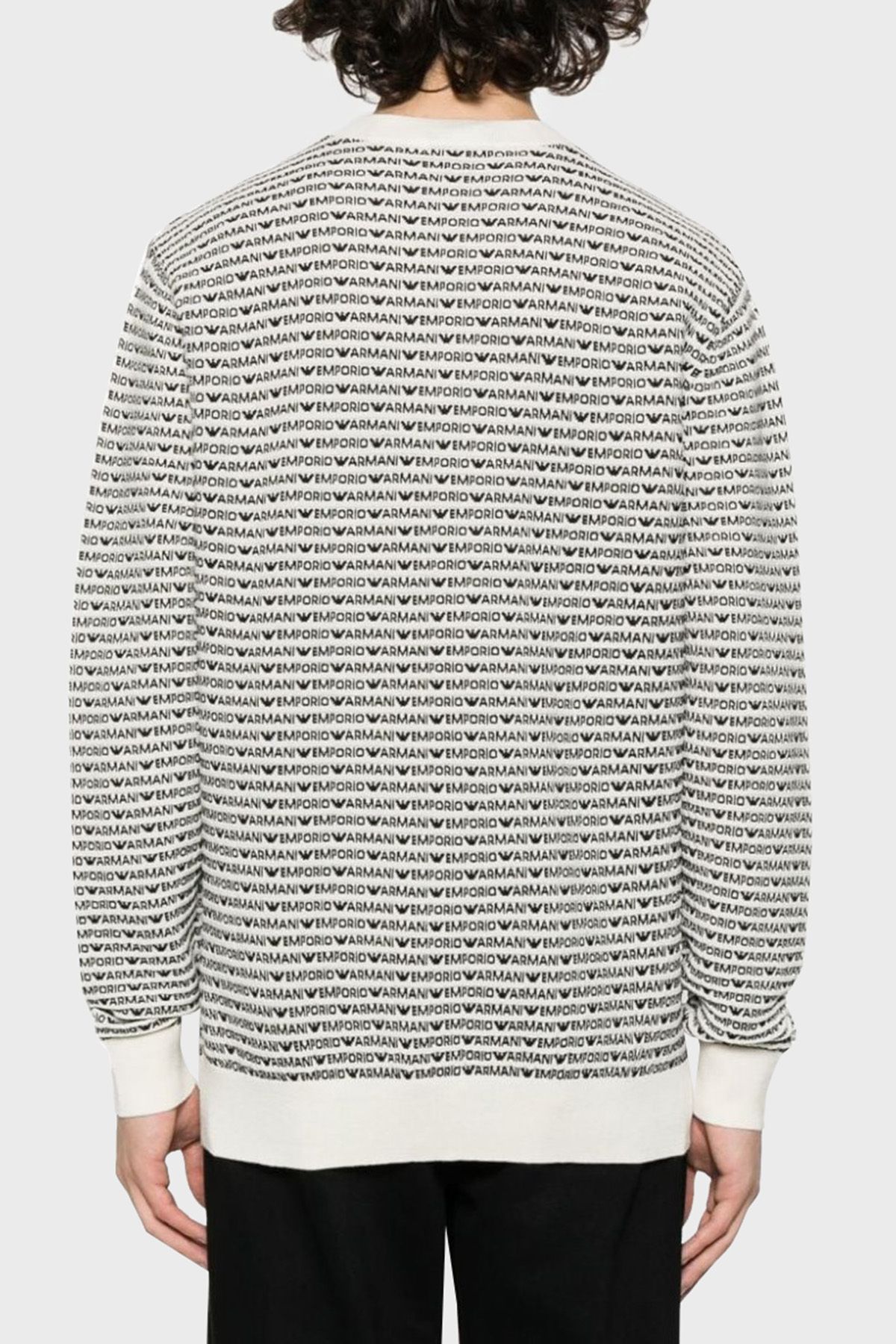 ژاکت یقه ای 100% پشمی ژاکت مردانه Emporio Armani