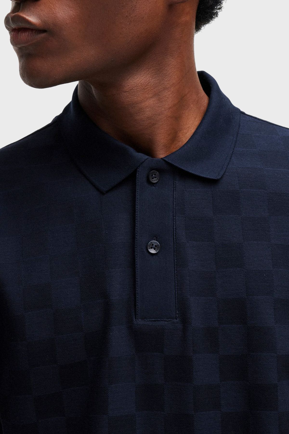 تی شرت یقه پولو آبی مردانه Merseriz Cotton معمولی مناسب چوگان Yaka Tring 's Polo 404 BOSS