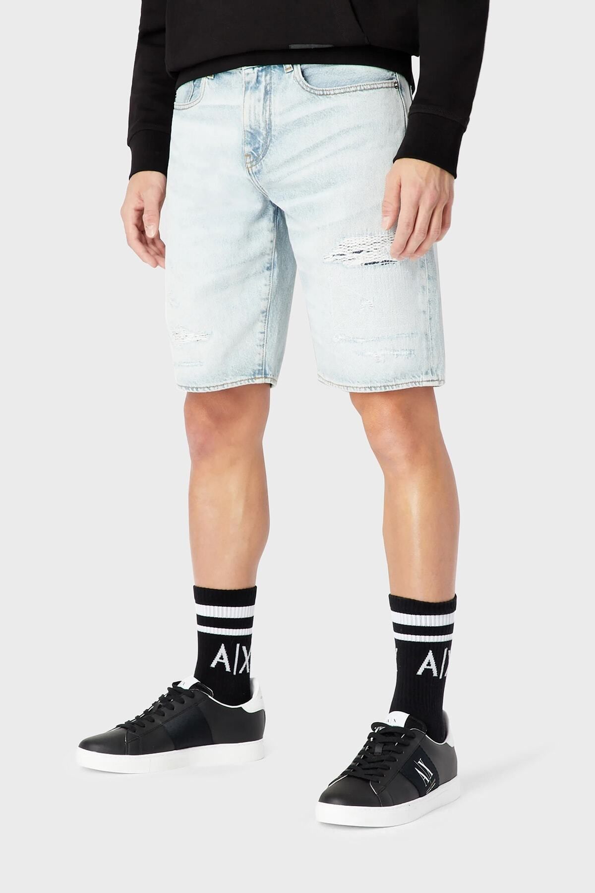 Armani Exchange 100 Cotton Regular Fit Denim Short Men s Short 3rzj65 Z1s5z 1500 Trendyol