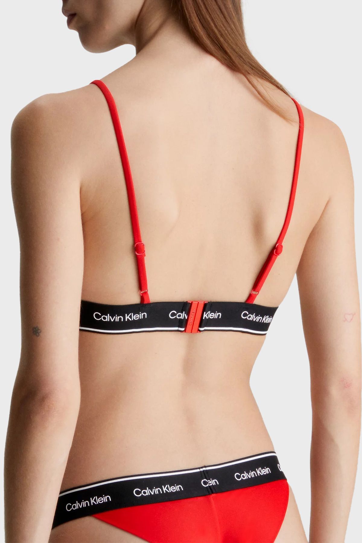 Calvin Klein Bikini Top Red Beachwear Trendyol