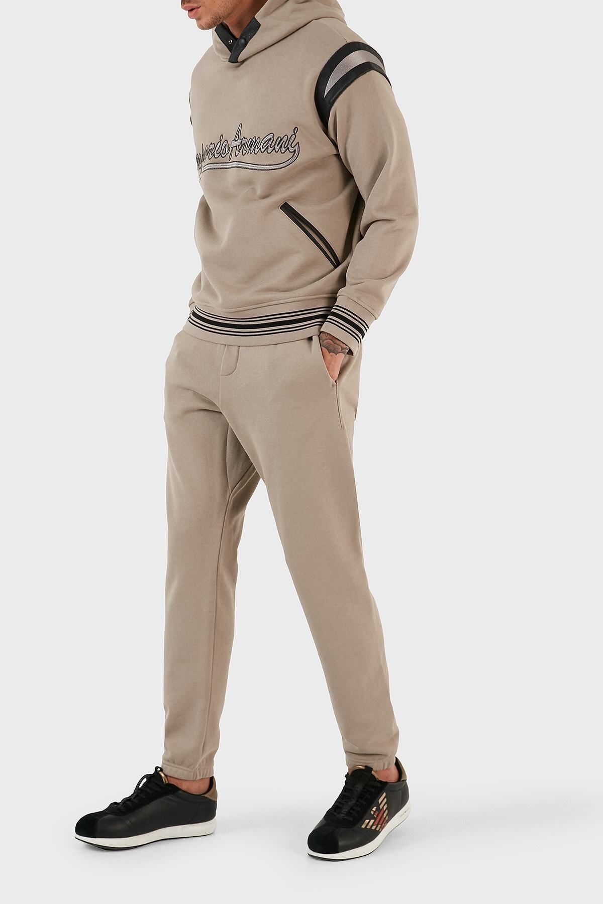 بند کشی 100% پنبه بند الاستیک با تناسب معمولی شلوار ورزشی Jogger شلوار مردانه 6R1PU Emporio Armani