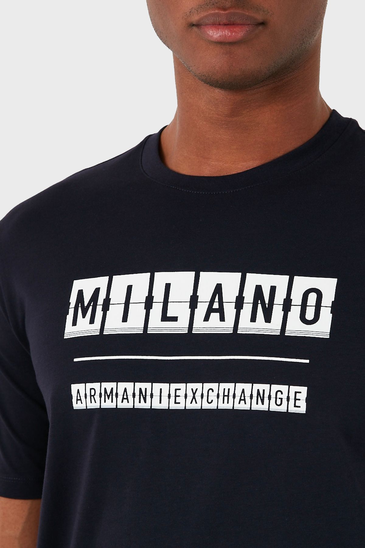 Armani Exchange-Pamut Regular Fit férfi póló 3DZTHE ZJH4Z 75AH 6