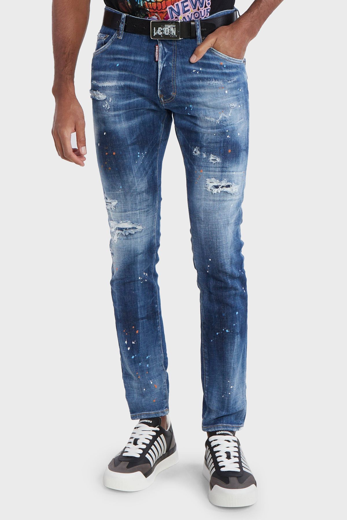 شلوار جین آبی مردانه مناسب 470 اورجینال DSquared2