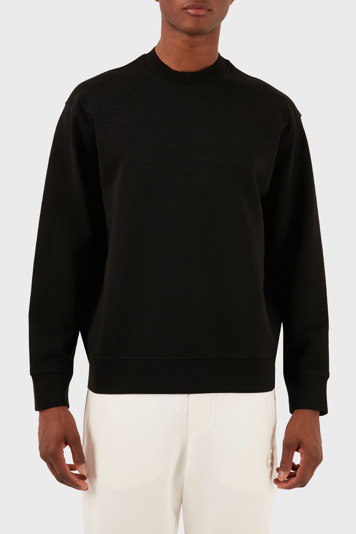 امپوریو آرمانی Cotton Blend Crew Neck Regular Fit Sweat مردانه SWEAT 3D1MDX 1JHSZ 0030