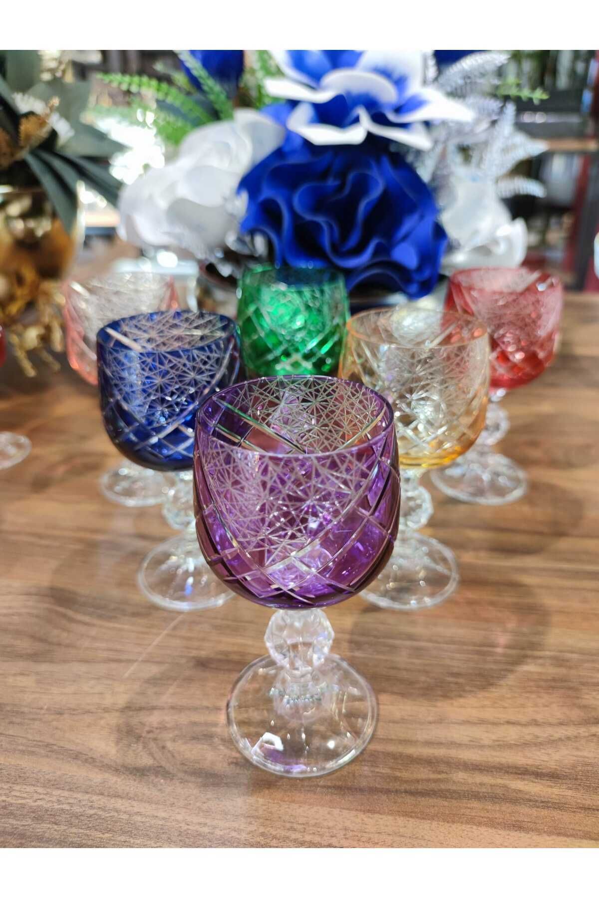 PANDORANINKUTUSU BOHEMİA CRİSTAL YILDIZ DESEN KAHVE YANI SU BARDAĞI 150 CC - 4