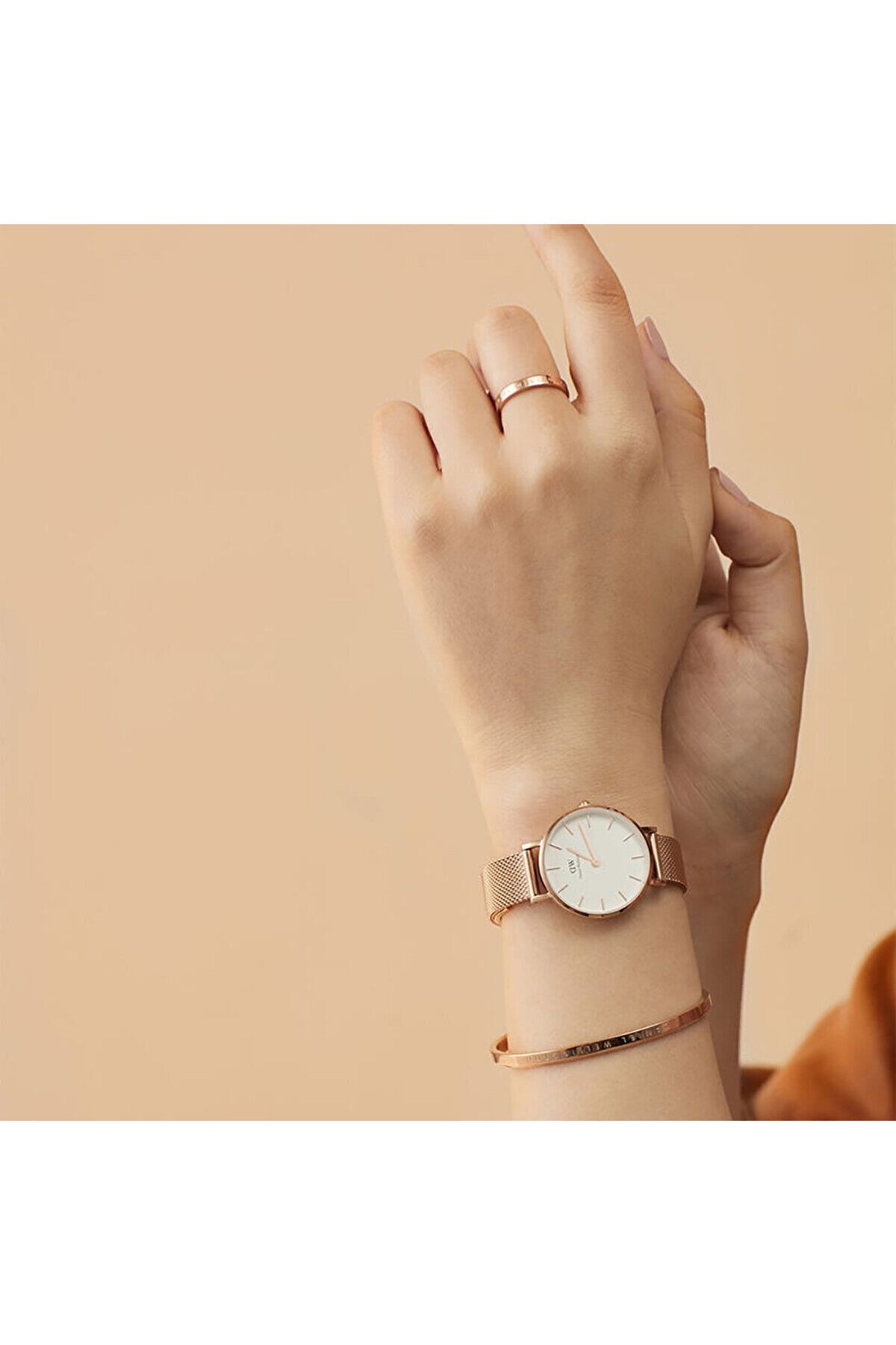 Daniel Wellington Women s Petite Melrose Rose Gold Watch White 32mm Trendyol