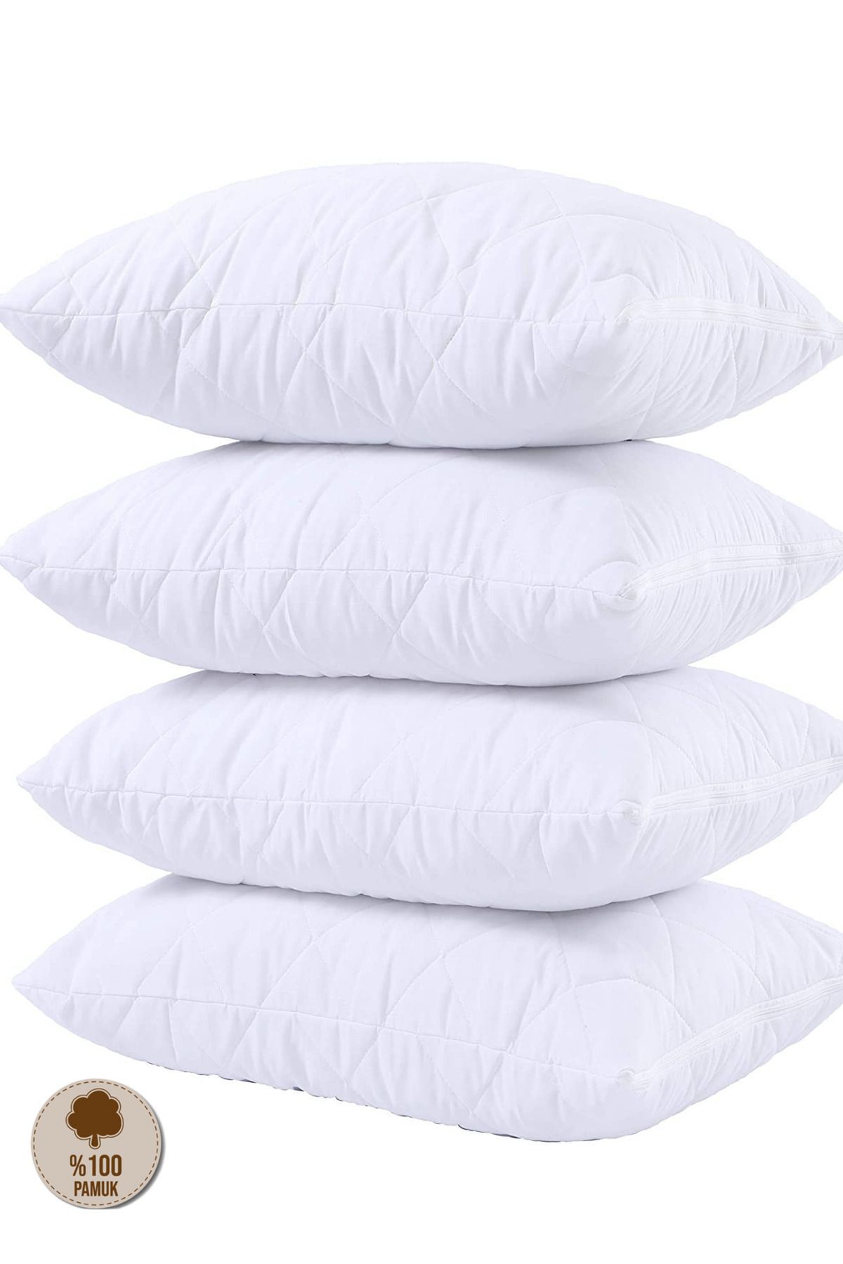 Formeya Pikowana Poduszka Na Materac, 4 Sztuki, 100% Bawełna, 50x70 - One Size