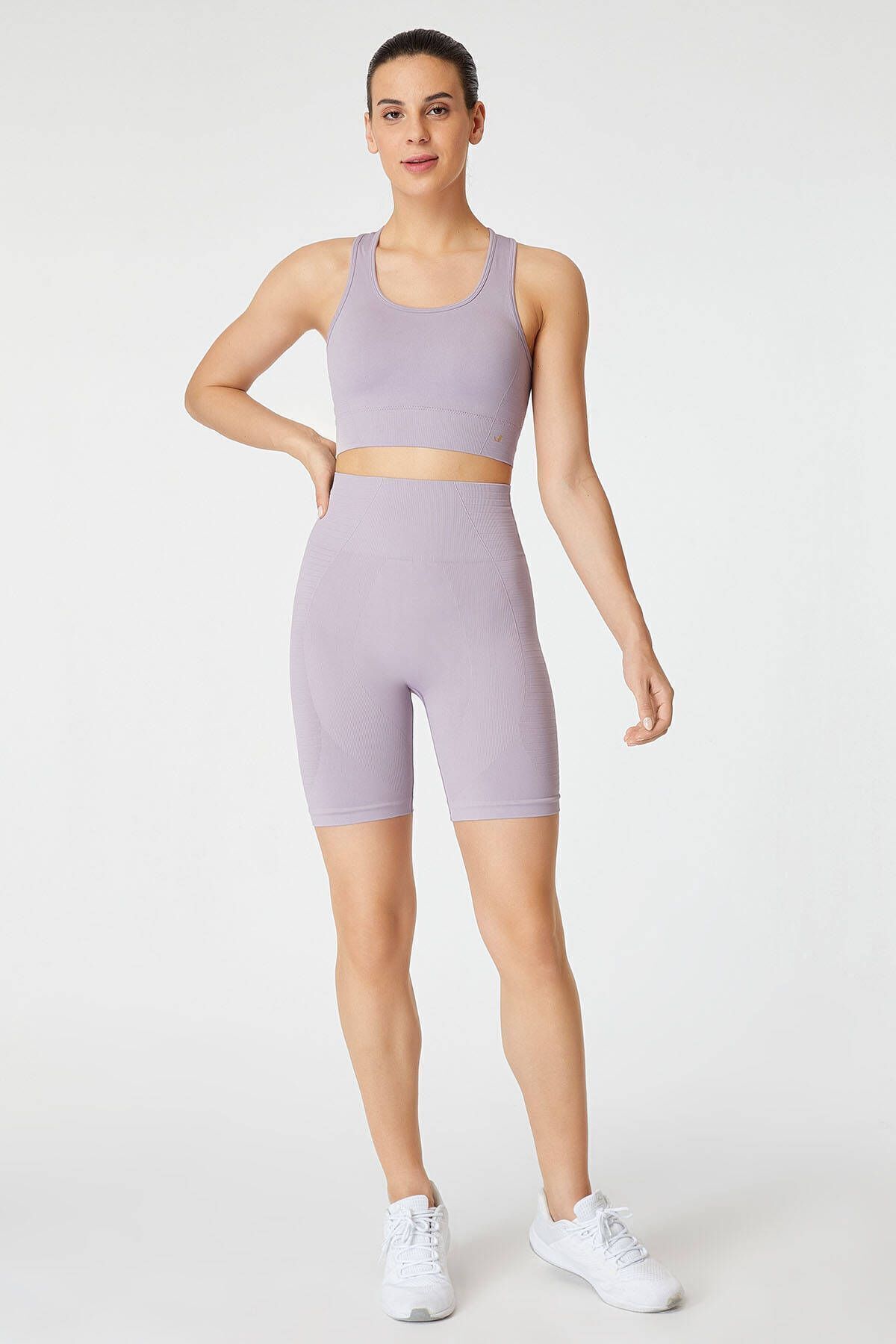 Jerf-Gela Sculpting Sport Biker Strumpfhosen Pastell Lila 1
