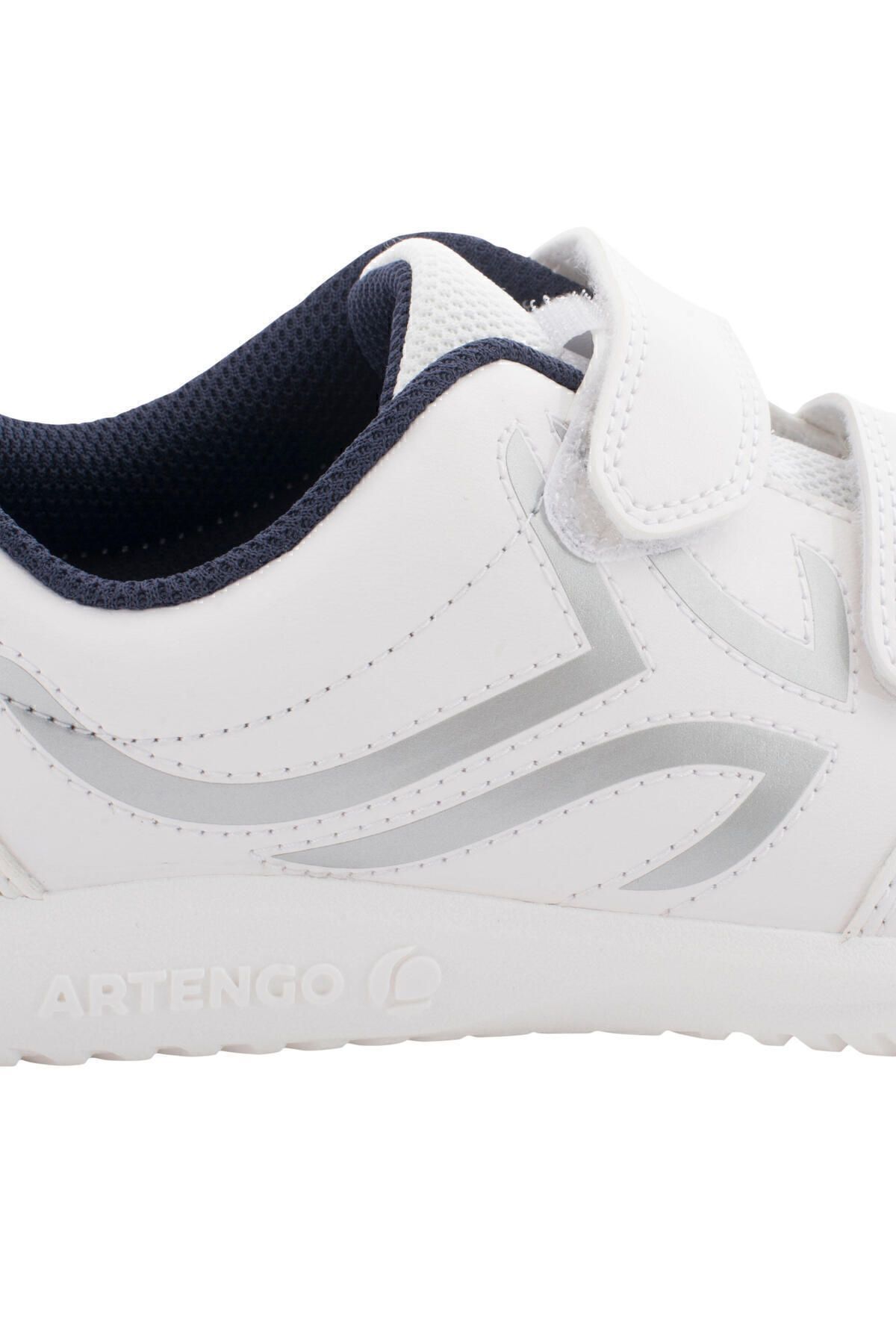 کفش تنیس سفید دخترانه و پسرانه بچگانه كتانى ورزشى ان مدل Artengo Ts100 Decathlon