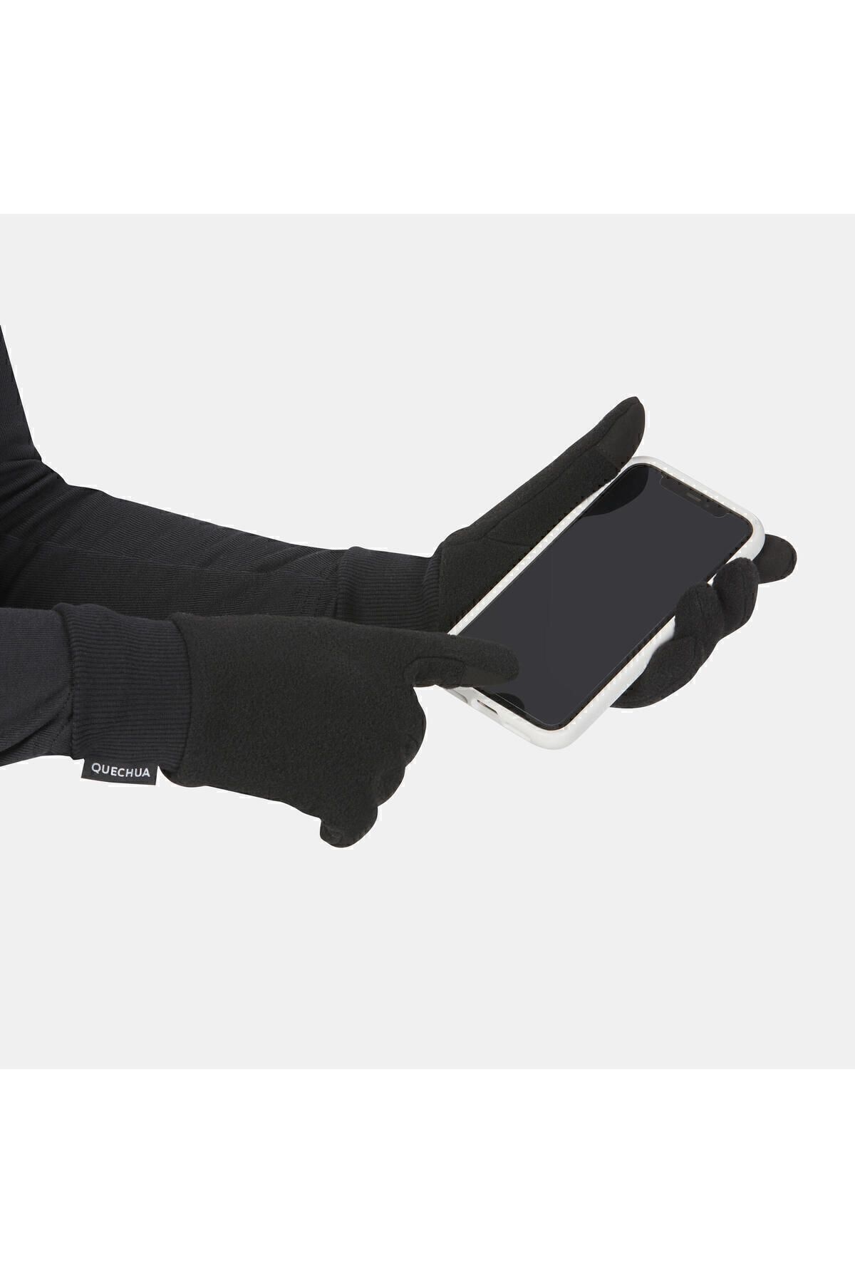 دستکش مشکی دخترانه و پسرانه بچگانه های پشمی انه کچوا 6 14 سال Sh100 X warm Decathlon