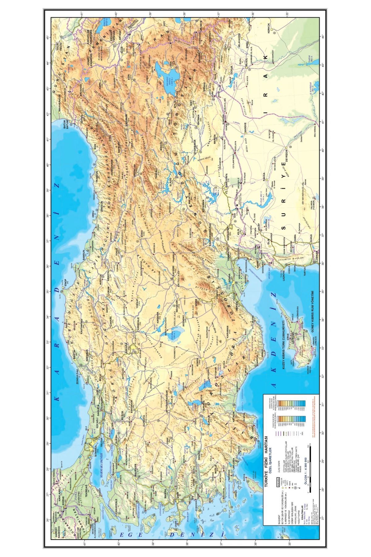 Pi Papers-Turkey Physical Map, Magic Smart Paper That Does Not Hurt the Surface and Does Not Hold Adhesive, Map 2