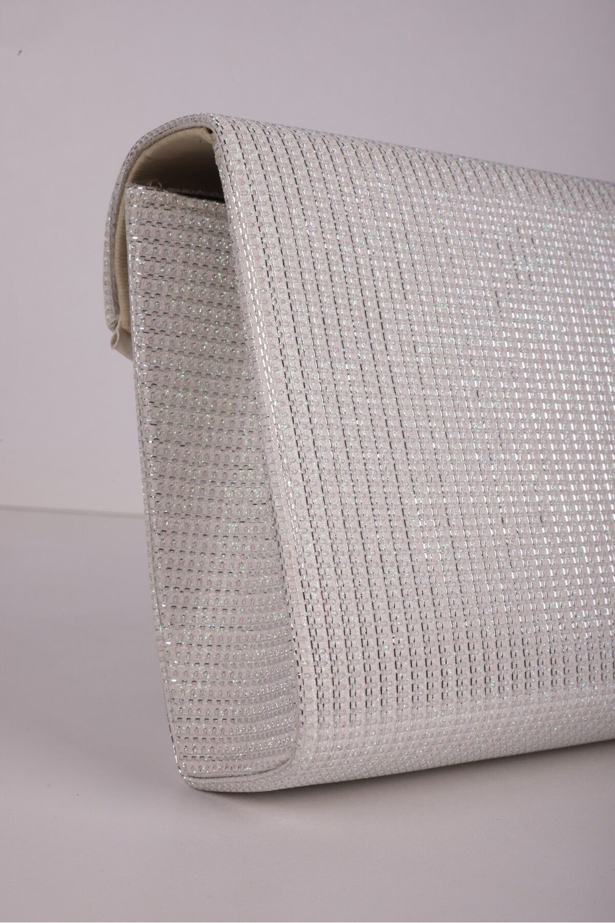 ysl bag-White Glitter Detailed Strap Chain Evening Dress Clutch Bag 4