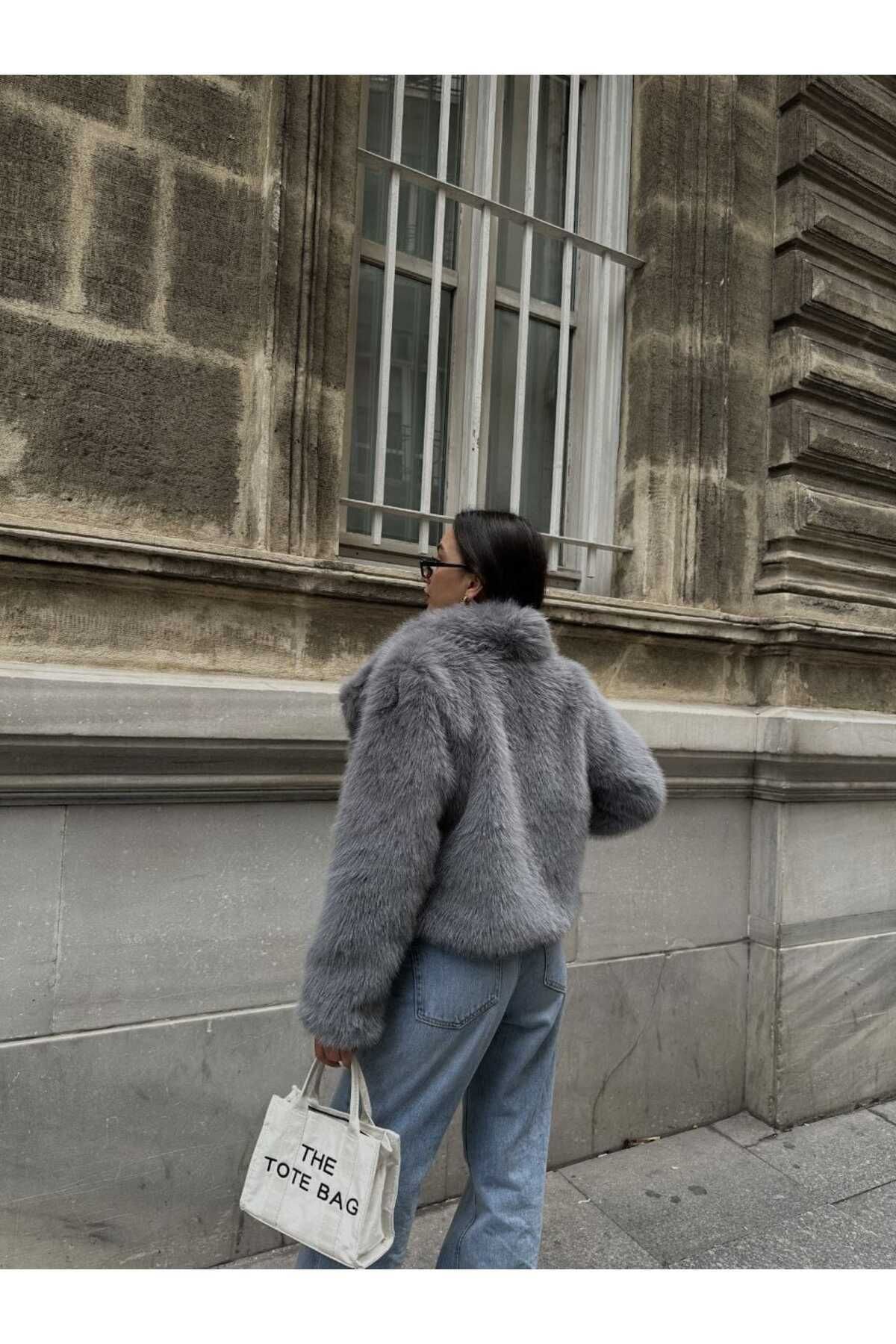 MODA DURAĞI Жіночий комір-рафт з куртки великого розміру нового сезону