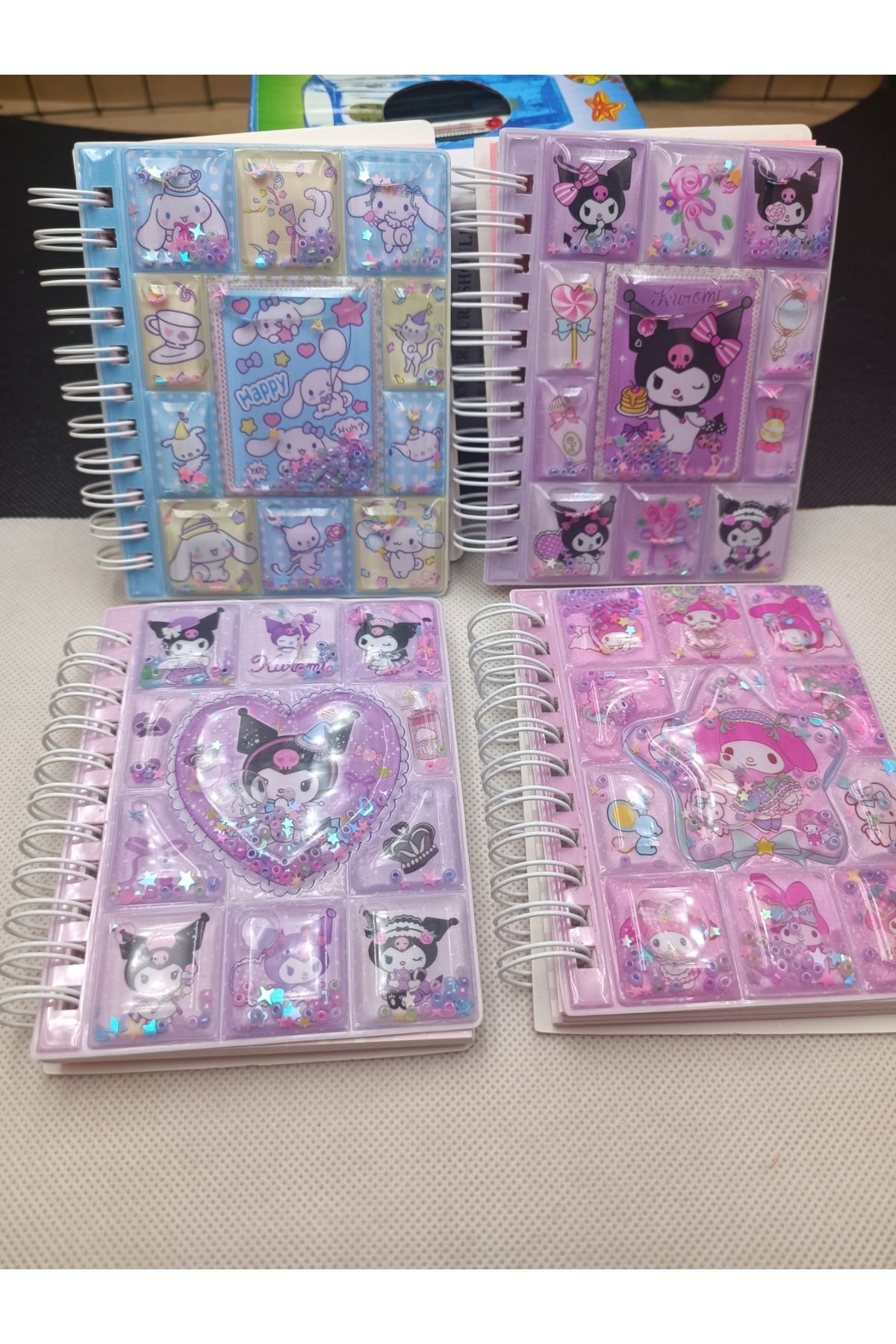 sanrio kawaii kuromi my melody cinna içi sulu kapaklı mini defter okul öncesi öğrenci hediyesi 1adet