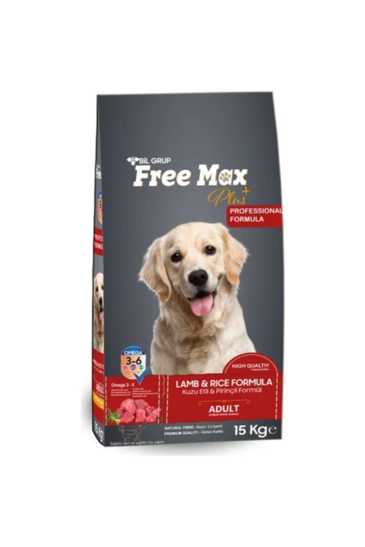 15 Kg FreeMax Yetişkin Köpek Maması ( Kuzu Etli & Pirinçli ) Kuru Mama