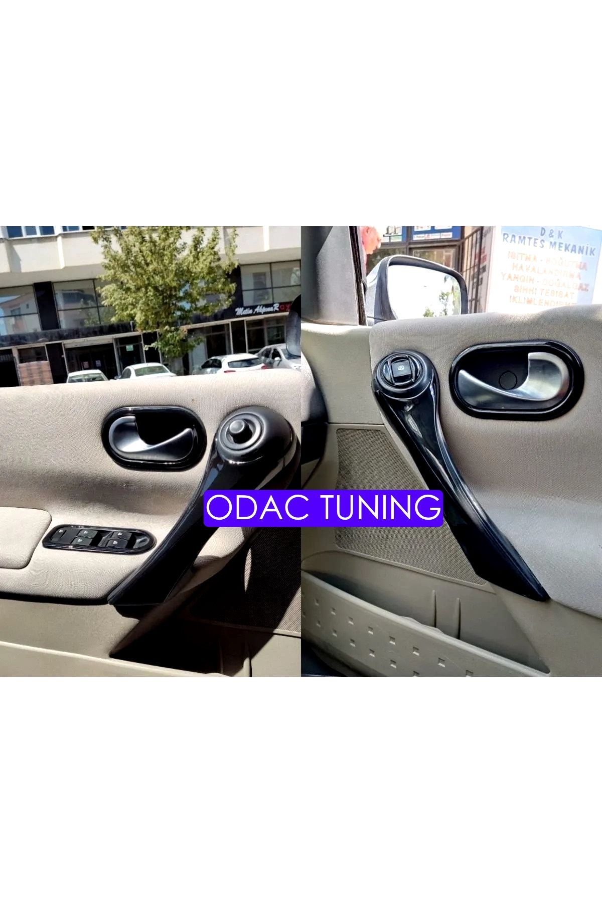 ODAC TUNING-Renault Megane 2 - Super Full Set Piano Black Mahogany Torpedo Console Trim Coating Set 4