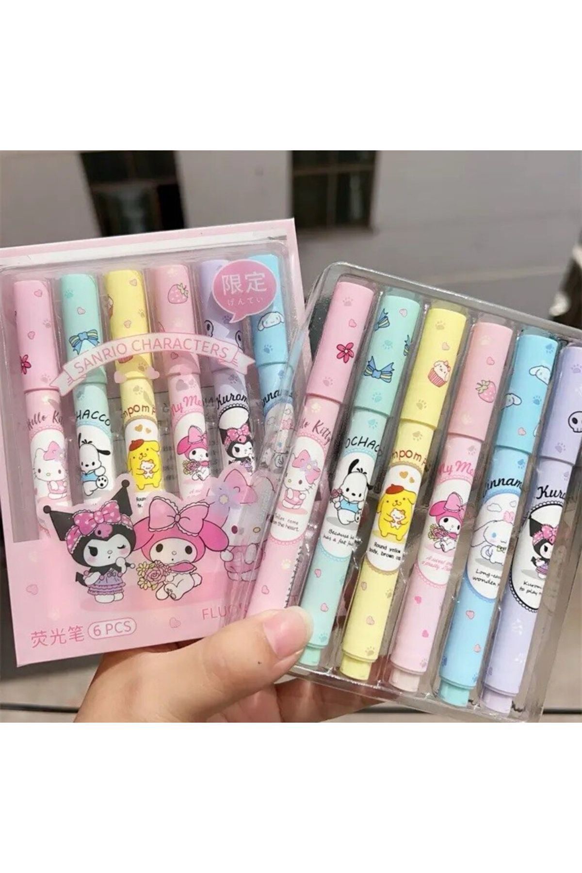 Mutlu Kırtasiye Dünyası Sanrio Fosforlu Kalem Set
