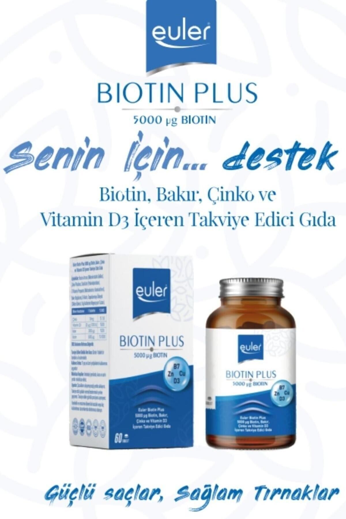 euler-Biotin Plus 5000 mcg - 60 Tablets 3