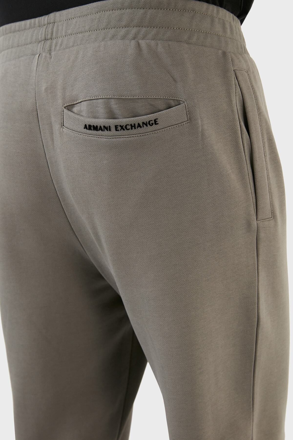 شلوار خاکستری مردانه کمر الاستیک پنبه ای مناسب و 6lzpas Armani Exchange