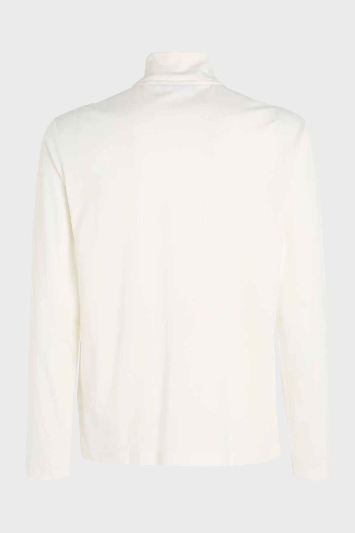 سویشرت سفید مردانه یقه Zippered Upright 100 ٪ پنبه معمولی عرق مناسب Calvin Klein