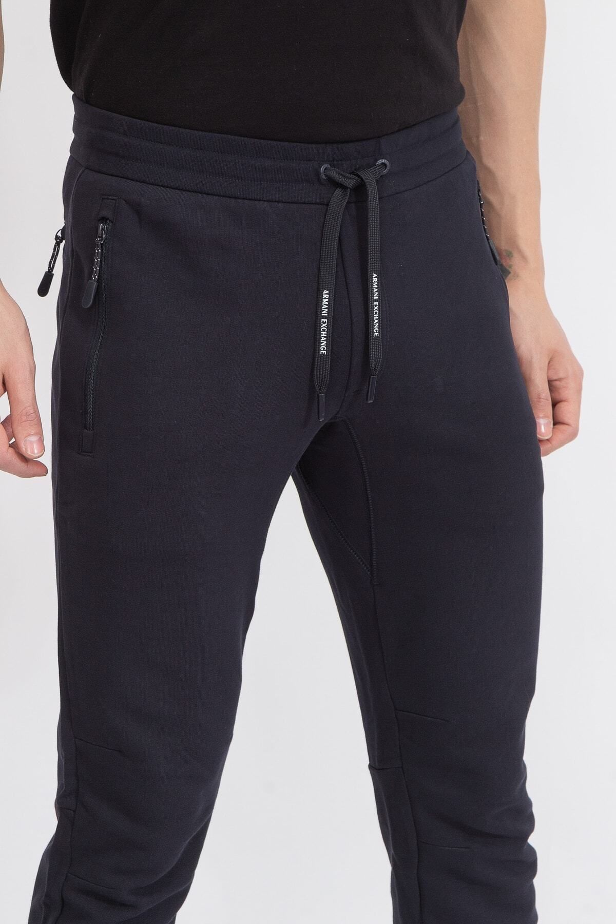 شلوار گرمکن آبی مردانه لباس های آقایان Six8nzp73zjkrz اورجینال Armani Exchange