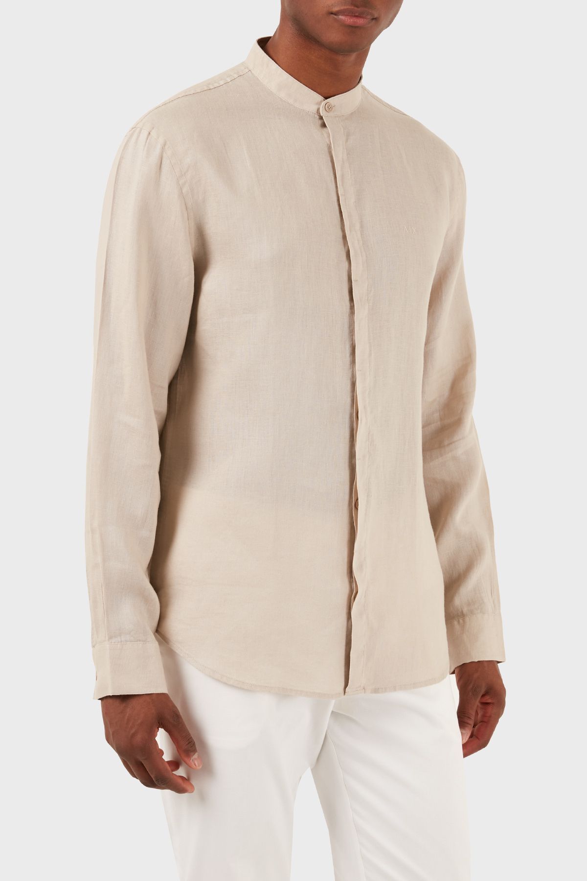 پیراهن / بلوز دکمه دار نود مردانه کتانی معمولی 8NZC66 ZNCFZ 1724 Armani Exchange
