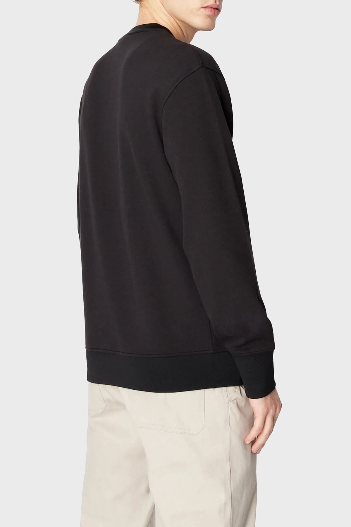 سویشرت مشکی مردانه پارچه پنبه ای مناسب و معمولی طرح دار عرق 6lzmja zjxfz 1200 Armani Exchange