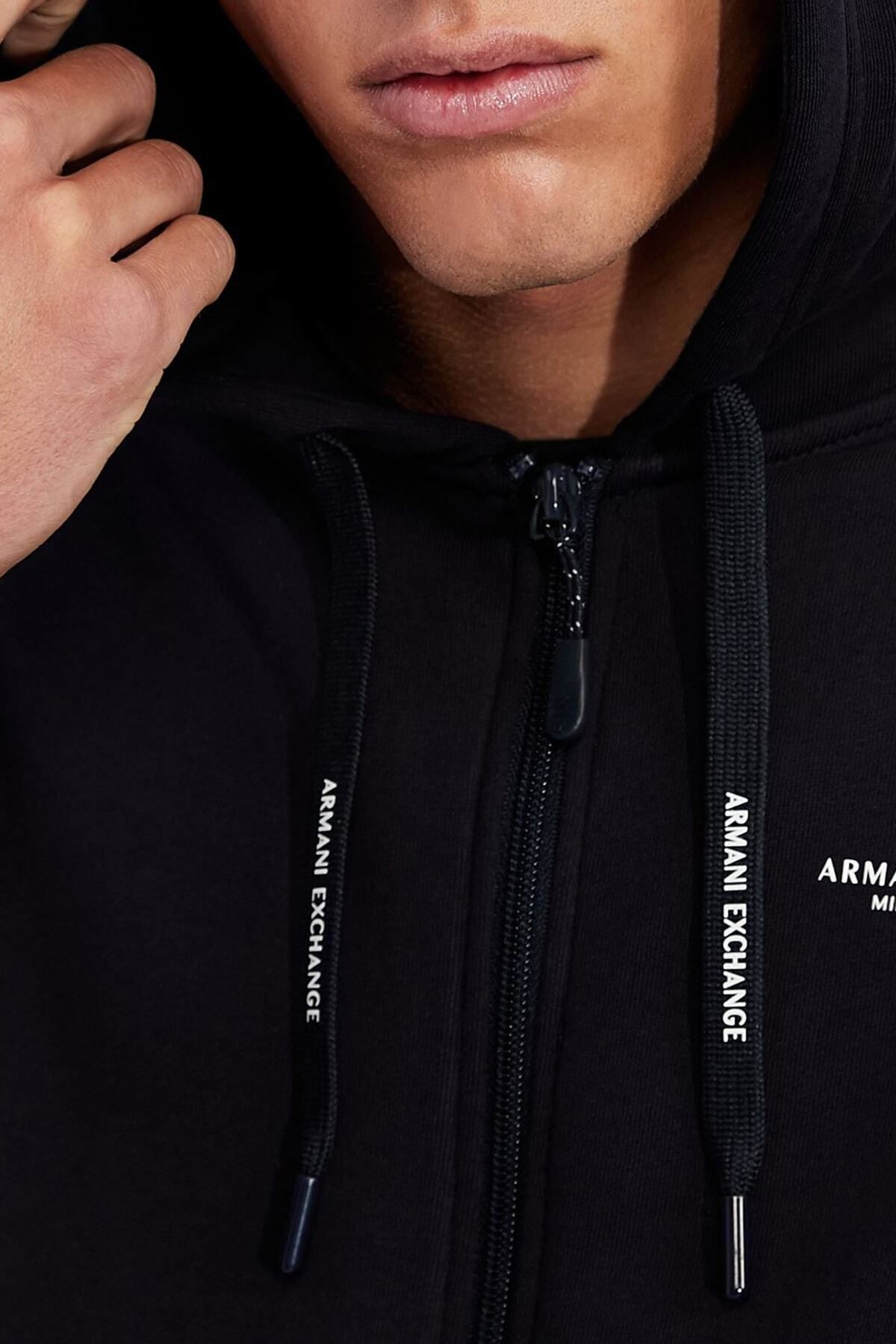سویشرت آبی مردانه آرم به تفصیل پیراهن Armani Exchange