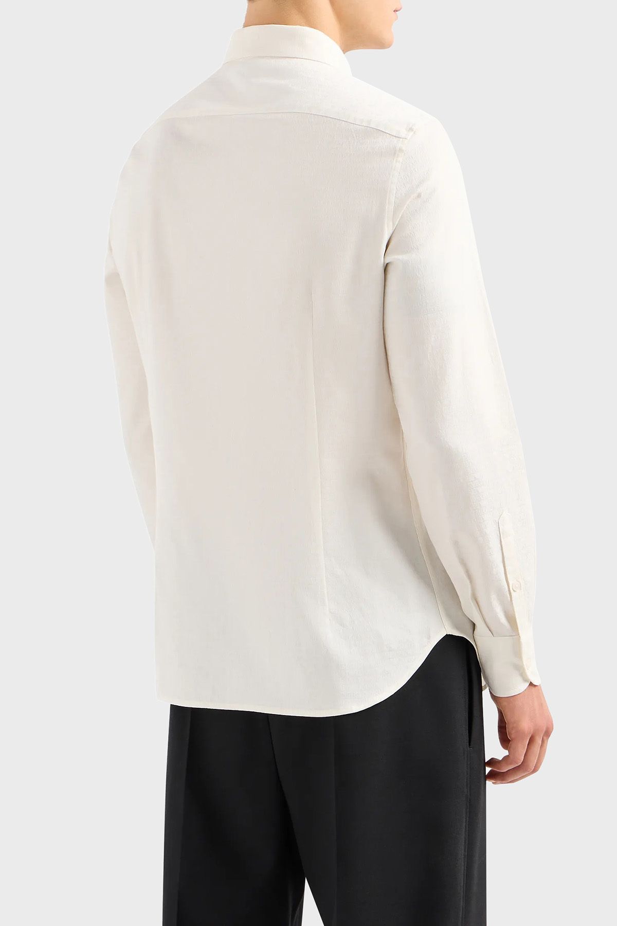 پیراهن مردانه پوپلین با تناسب معمولی نخی 3D1C86 1NIUZ F183 Emporio Armani