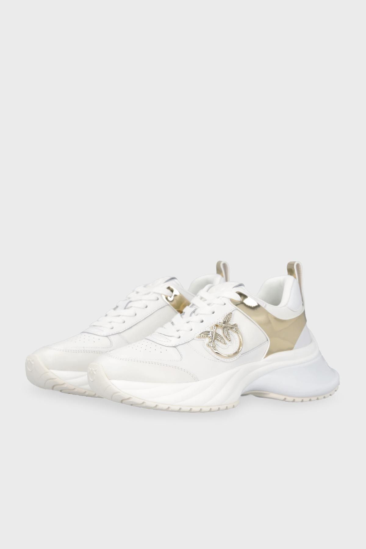 スニーカー PINKO SS25 Sneakers & Slip-On (SS0027 P025Z1B) PİNKO Pinko Logolu Deri Sneaker Ayakkabı AYAKKABI SS0027