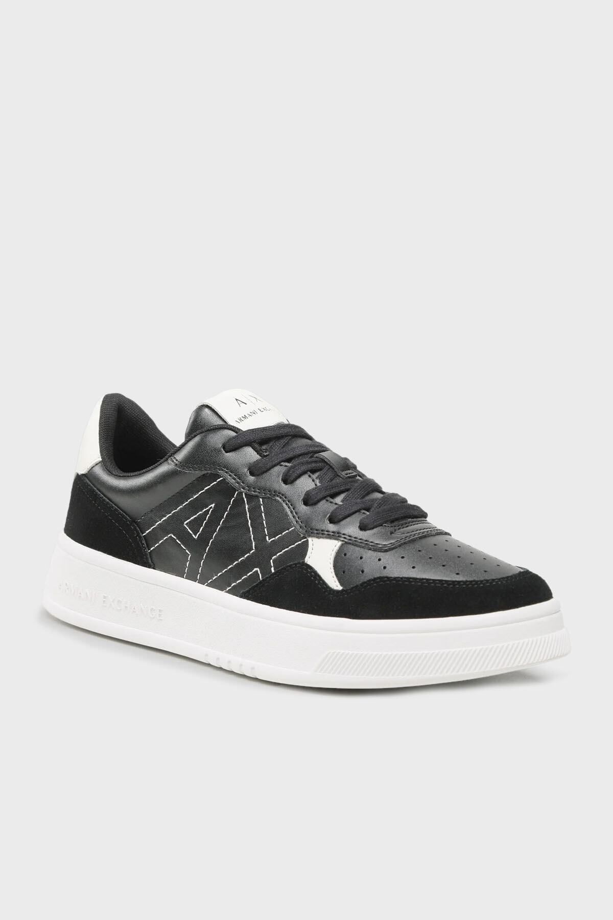 اسنیکر مشکی مردانه کفش ورزشی چرمی xux148 xv601 k001 Armani Exchange