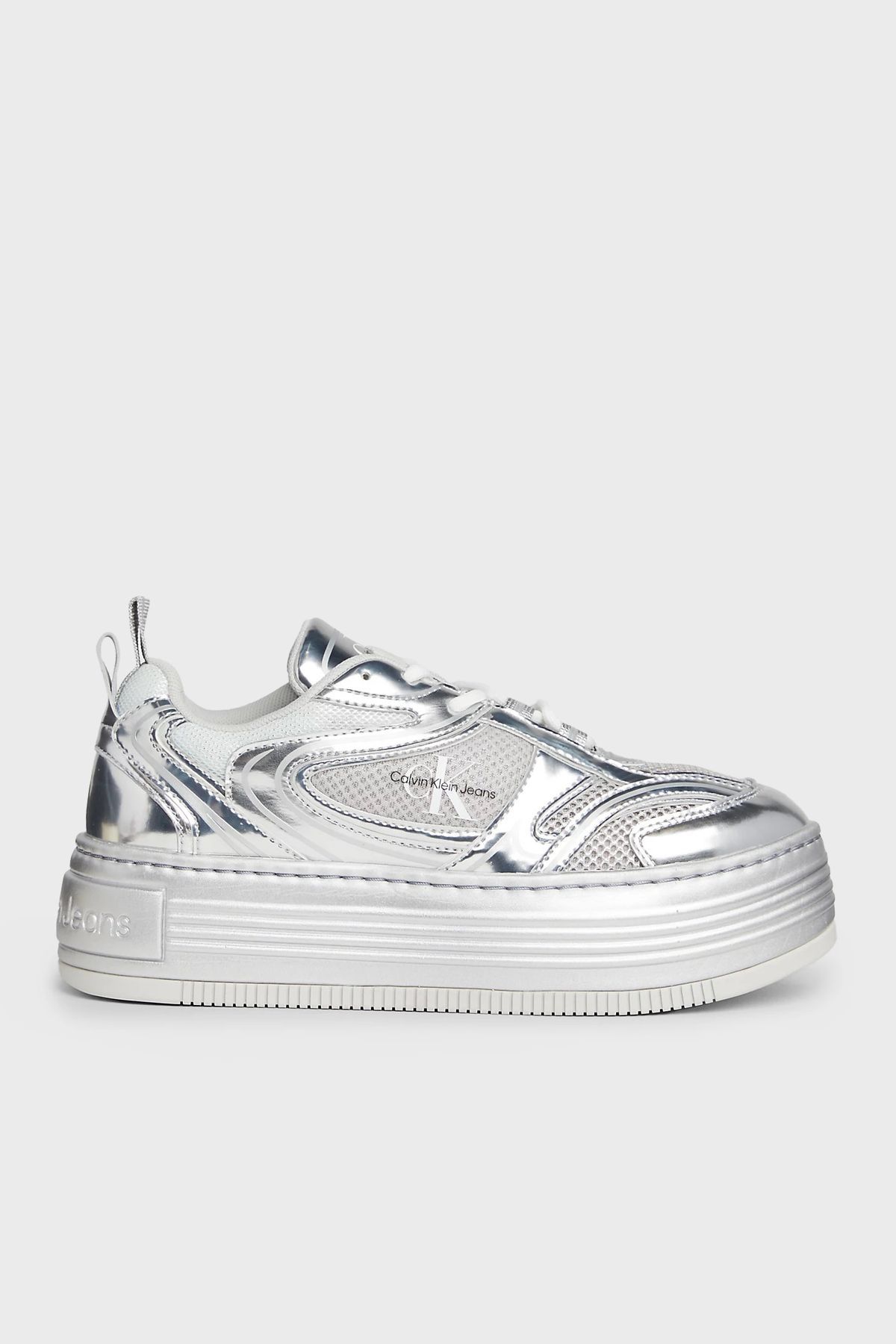 Calvin Klein Sneakers Silver colored Short heels 1 4 cm Trendyol