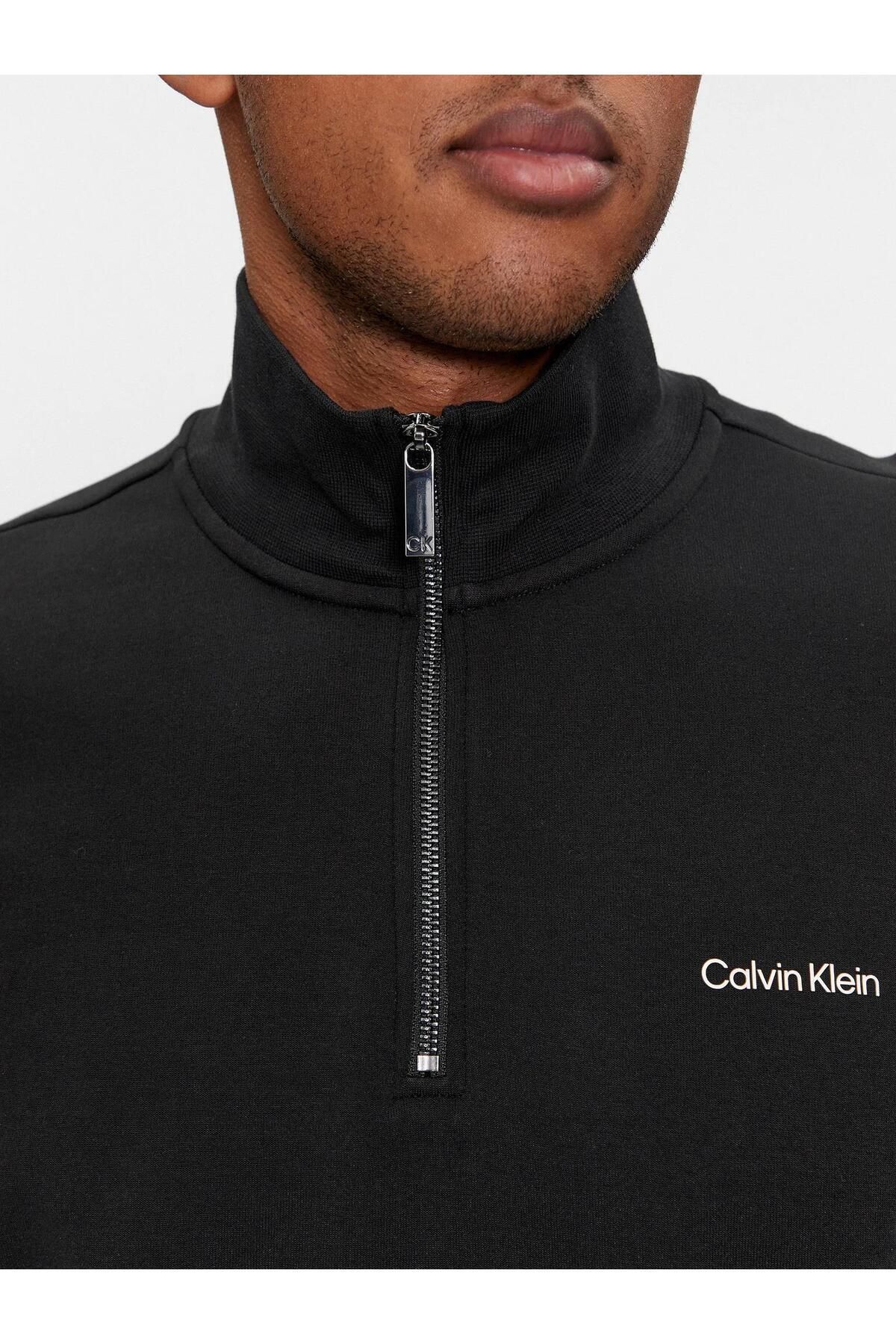 سویشرت مشکی مردانه میکرو آرم repreve q Calvin Klein