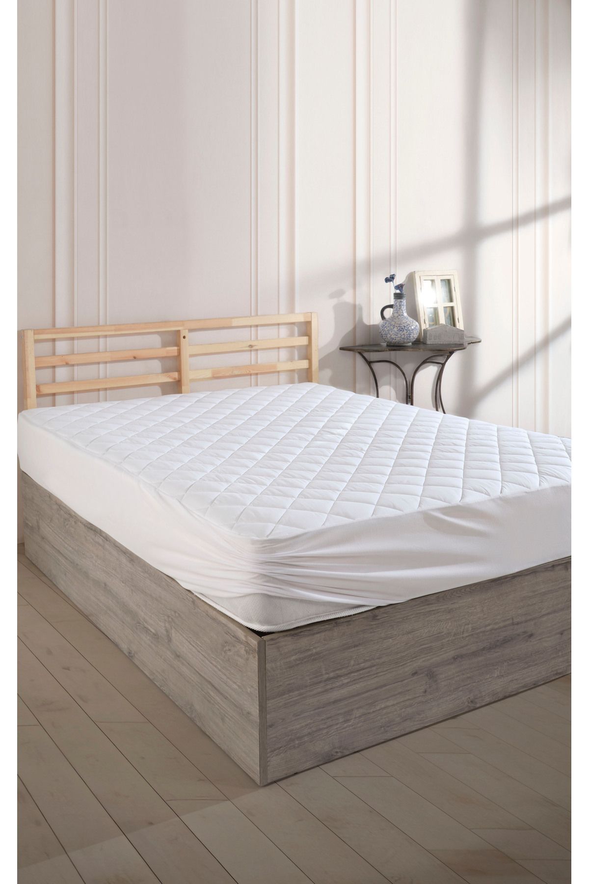 Formeya-Pamukkale, gesteppter Matratzenschoner, 100 % Baumwolle, 16 Größen 2