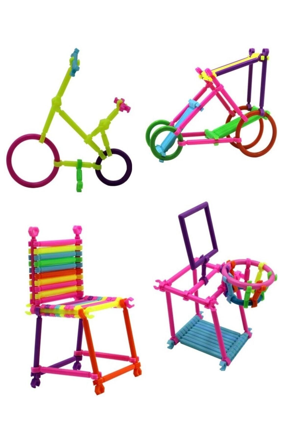 nesoedu Geometrik Çubuklar 120 Parça Bloklar Yapboz Puzzle Bultak Zeka Renk Algı Gelişim Eğitici Oyuncak fotoğrafı 5 (önizleme)