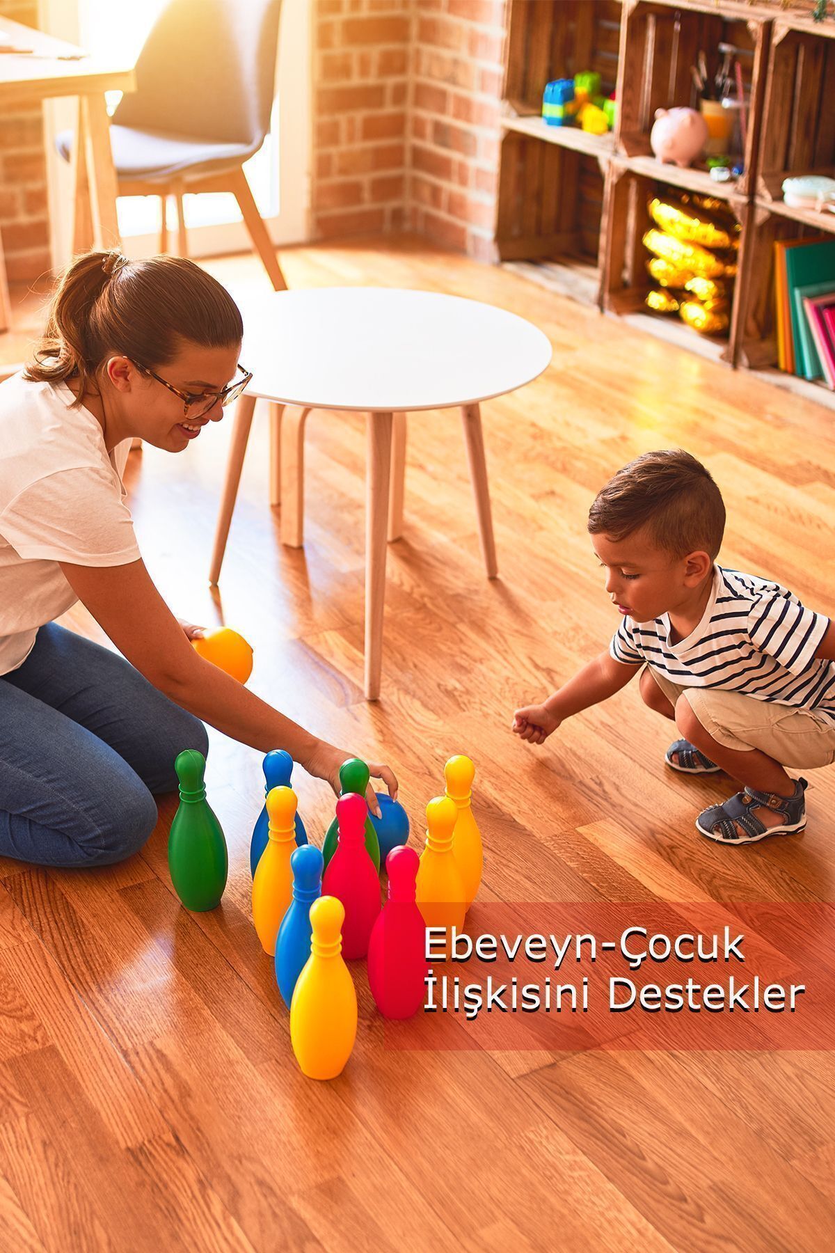 Factorial Bowling Oyunu 4 Yaş Kız Çocuk Spor Oyuncakları 7 Parça Renkli Labutlar Cocuk Denge Oyunu Top Havuzu fotoğrafı 6 (önizleme)