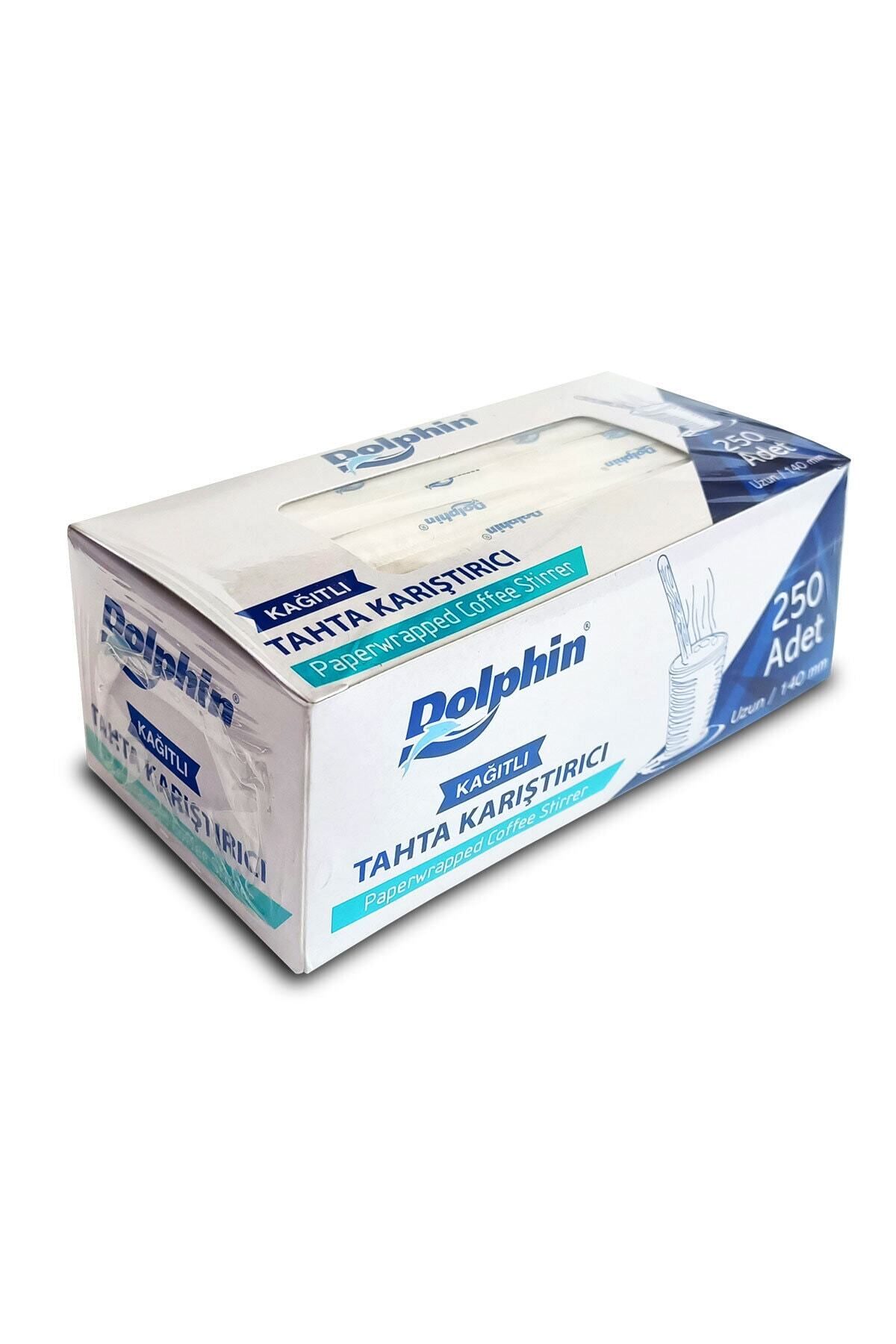 Kullan At Market Dolphin Kağıtlı Tahta Karıştırıcı 14cm 250li