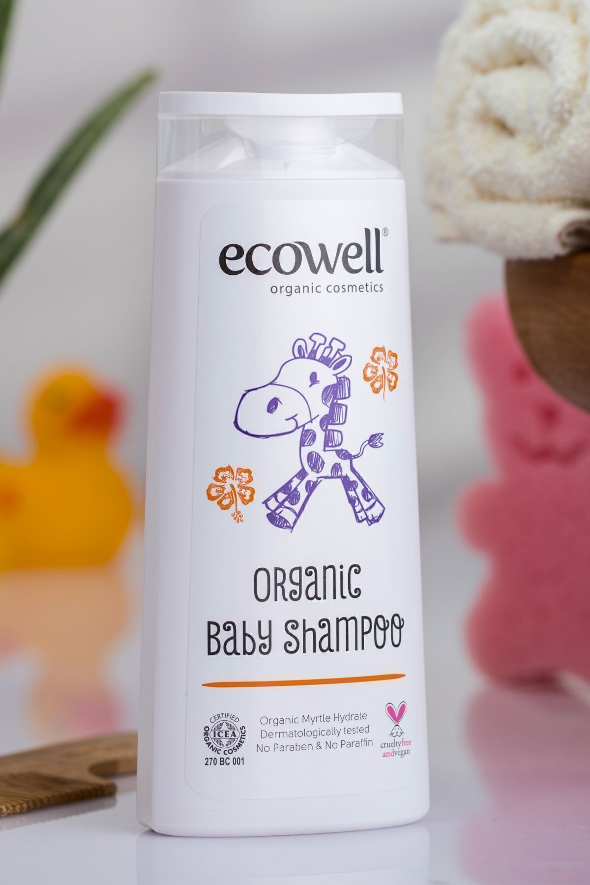 Ecowell-مجموعة شامبو للشعر والجسم للأطفال، عضوي ونباتي معتمد، مضاد طبيعي خالي من البارابين 2 × 300 مل 4
