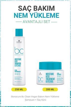 Bonacure BC Clean Nem Yükleme Şampuanı + Saç Kürü - Kuru ve Kıvırcık Saçlar İçin