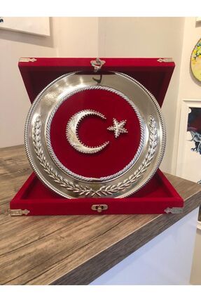 DEN Sanat Atölyesi Yuvarlak Türk Bayrağı Plaket