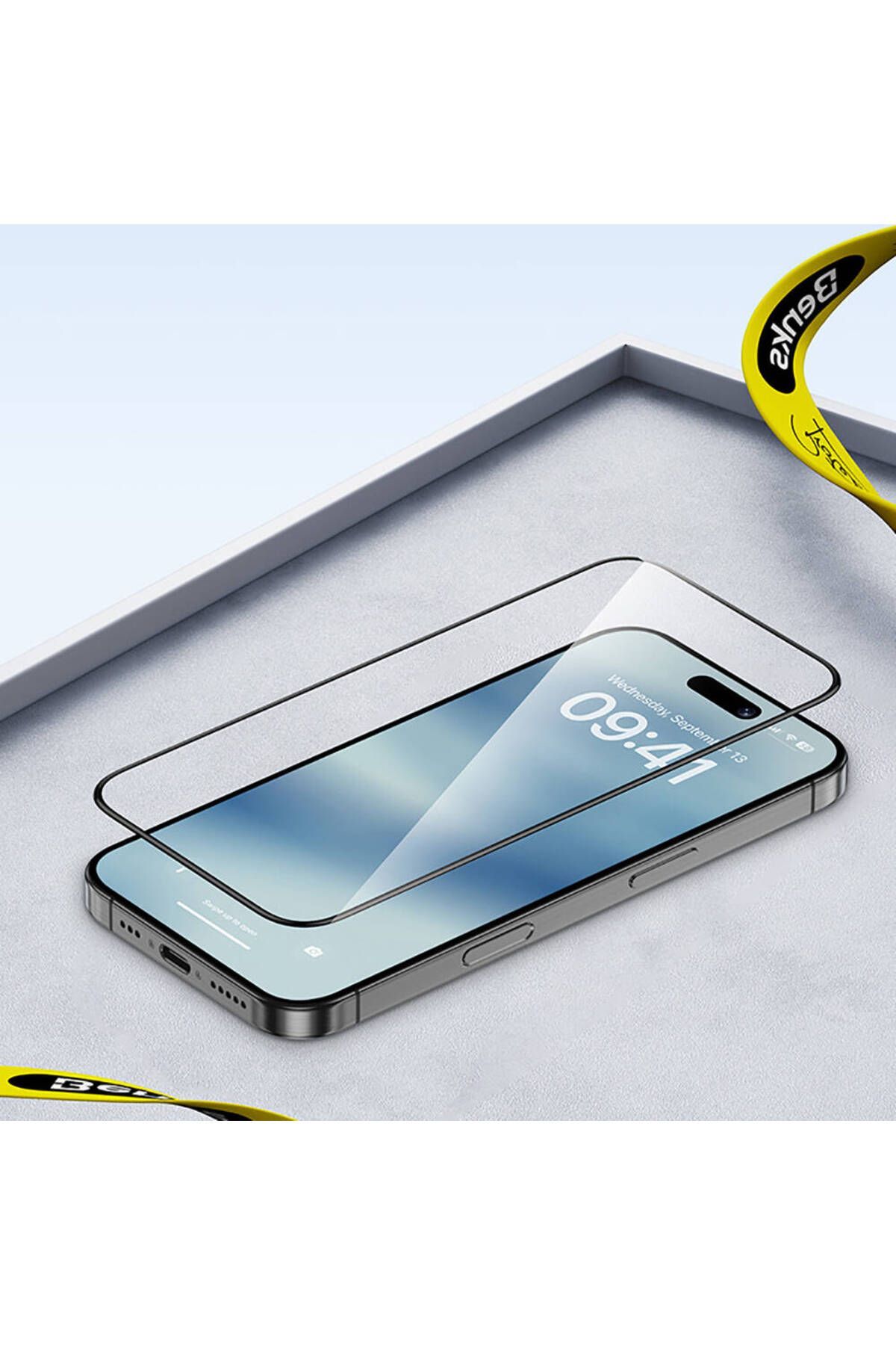 Benks-0.4mm Screen Protector Ultra Shield Benks for iPhone 14 Pro Max - with App App 5