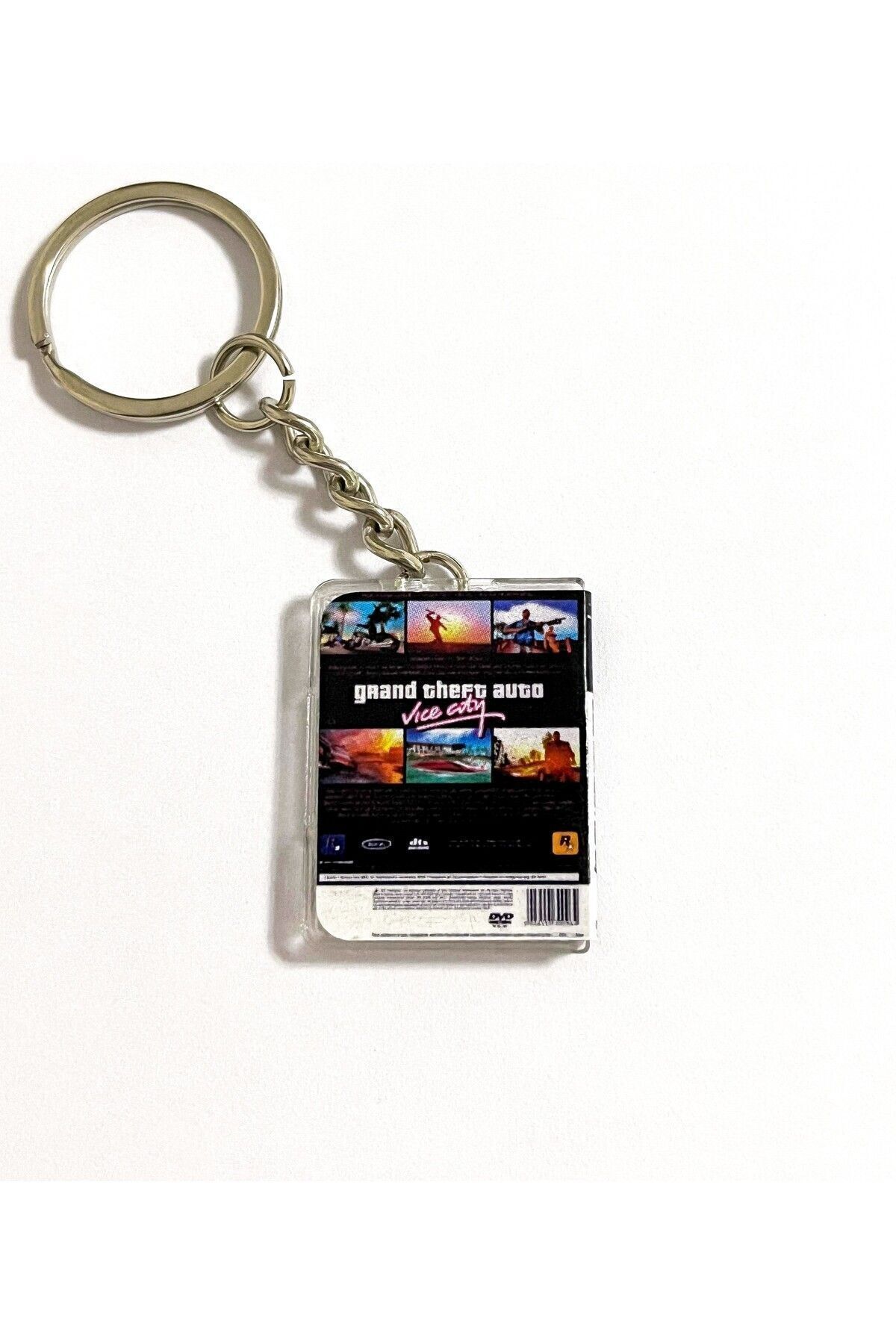 Cosmic Star-Gta Vice City Retro Miniature Ps2 Game Box Keychain 2