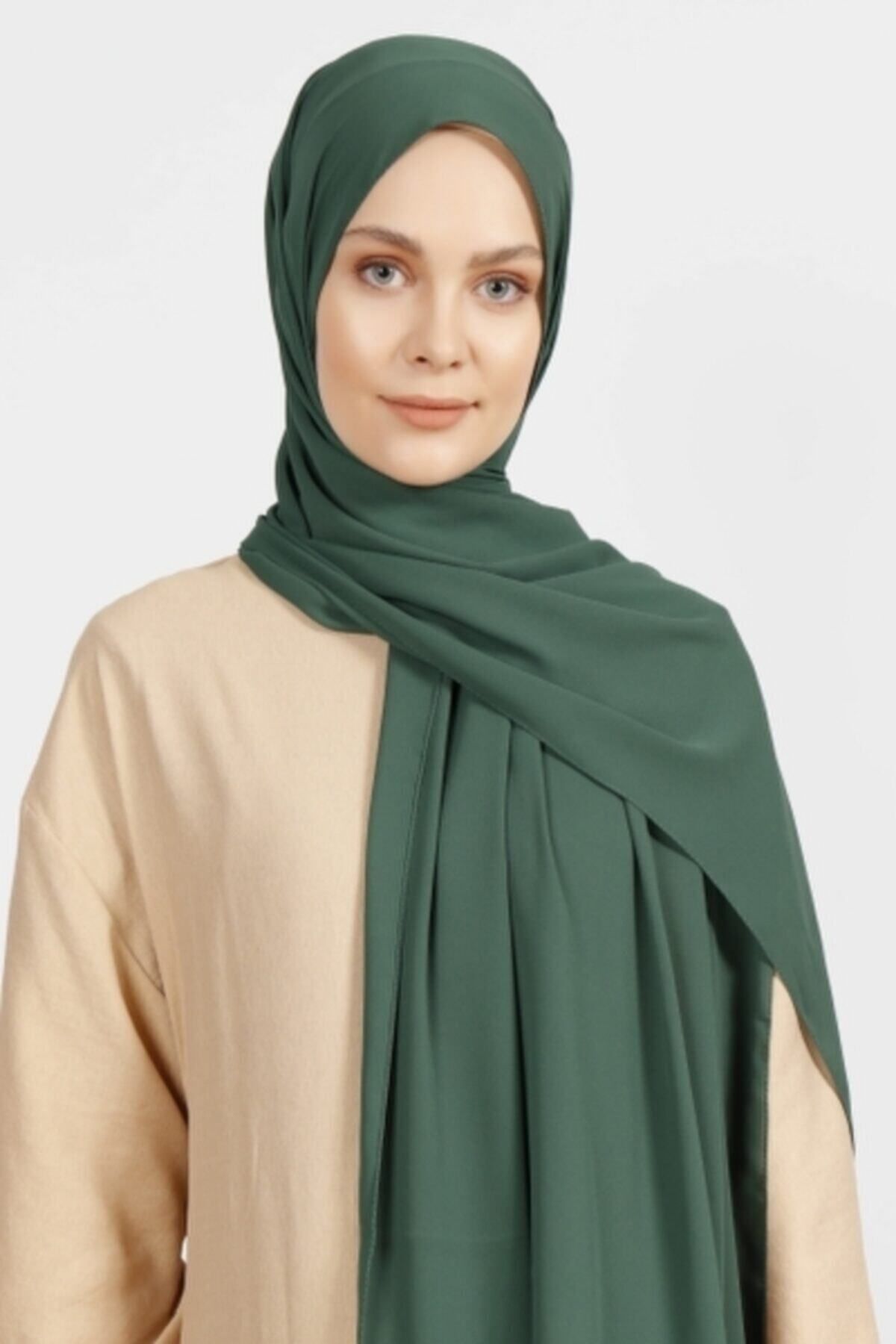 Differenza-Crepe Shawl Emerald 3