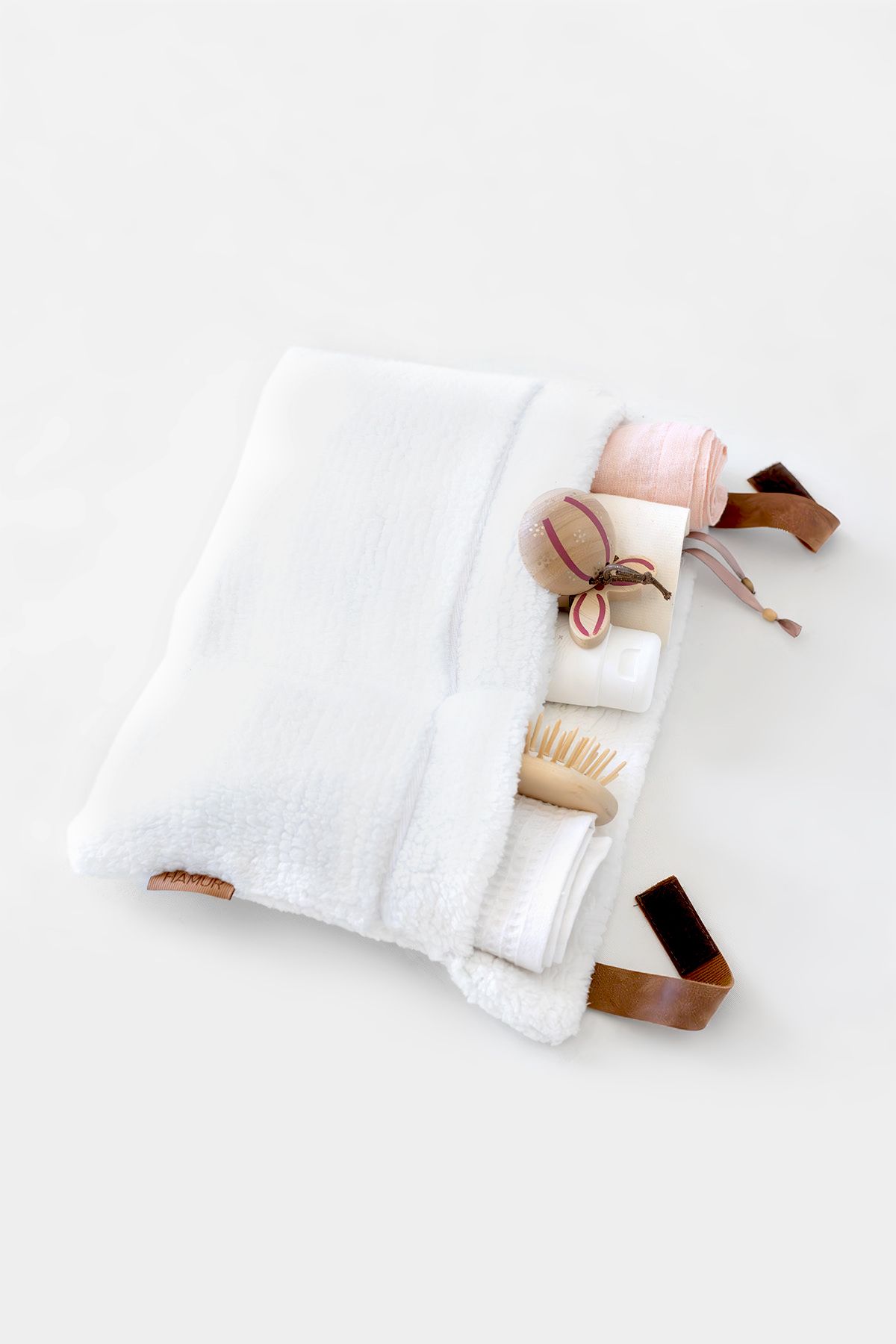 HAMUR Pratik Askılı Organizer Bebek Arabası Beşik Kenar Wellsoft Organizer Beyaz fotoğrafı 2 (önizleme)