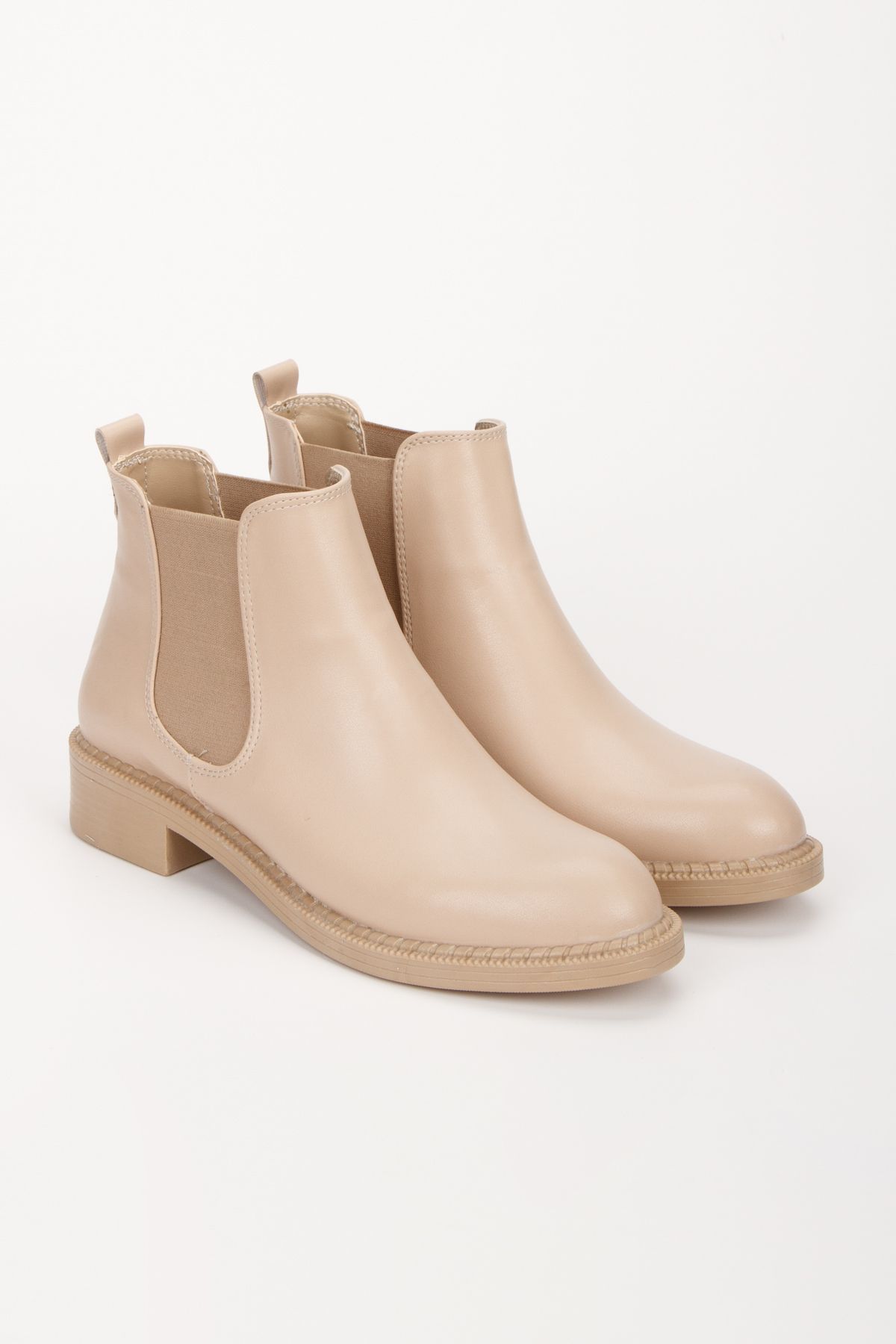 MNShoes-Γυναικείες ελαστικές μπότες Nude Color 4