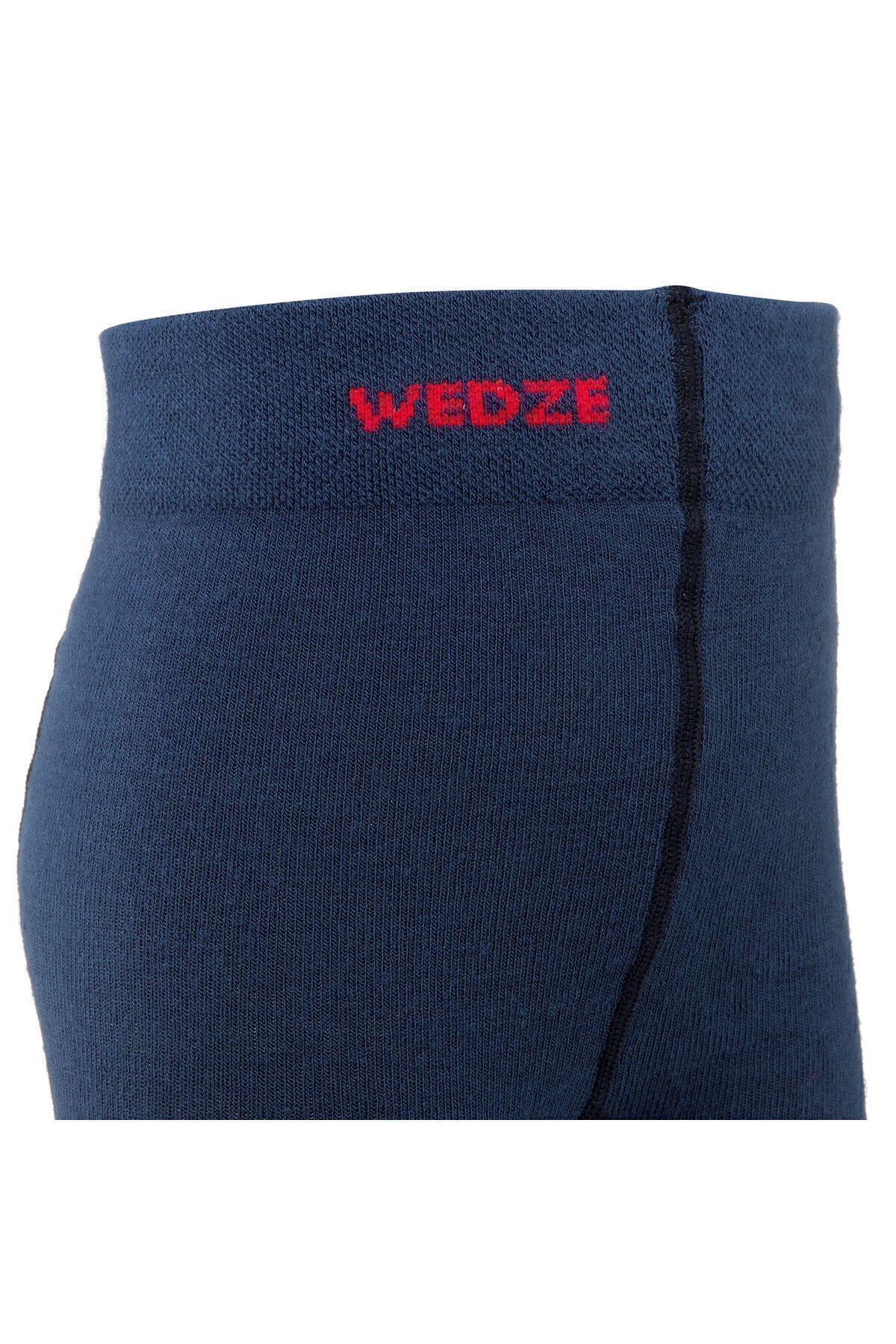 جوراب ورزشی آبی دخترانه و پسرانه بچگانه اسکی ان Wedze Decathlon