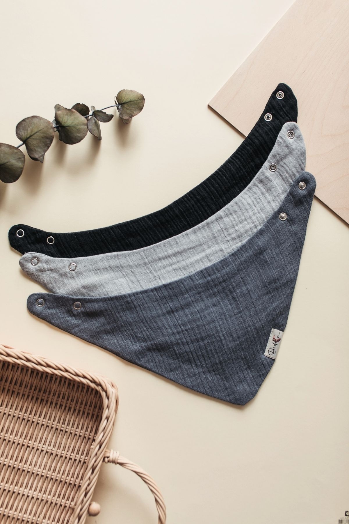 Bedeca 3'lü %100 Organik Pamuk Bebek Müslin Önlük - Kız Erkek Bebek Salya Ve Mama Önlüğü, Fular, Yakalık fotoğrafı 5 (önizleme)