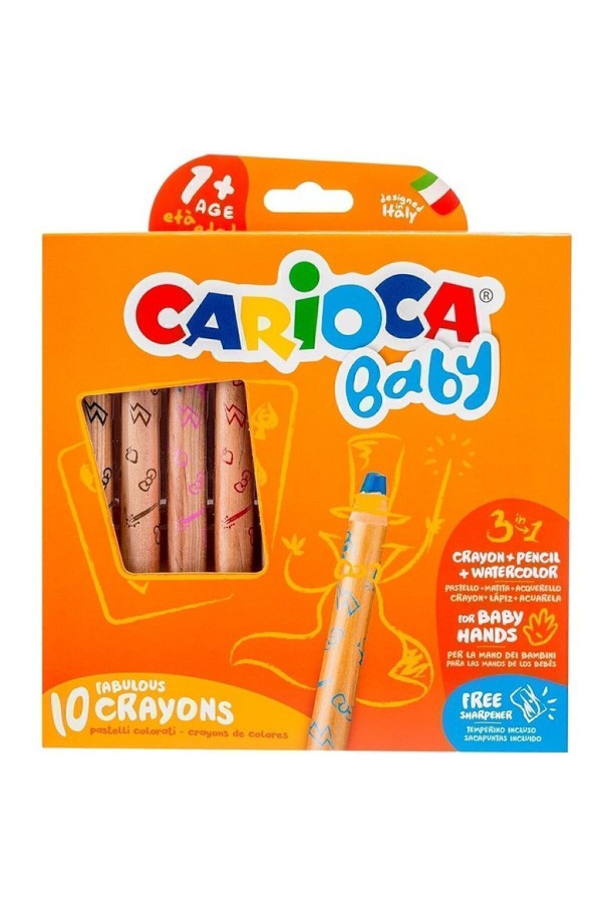 وسایل رنگ آمیزی سفید بدن چوبی جامبو. ماندن 3 در 1 10 Carioca